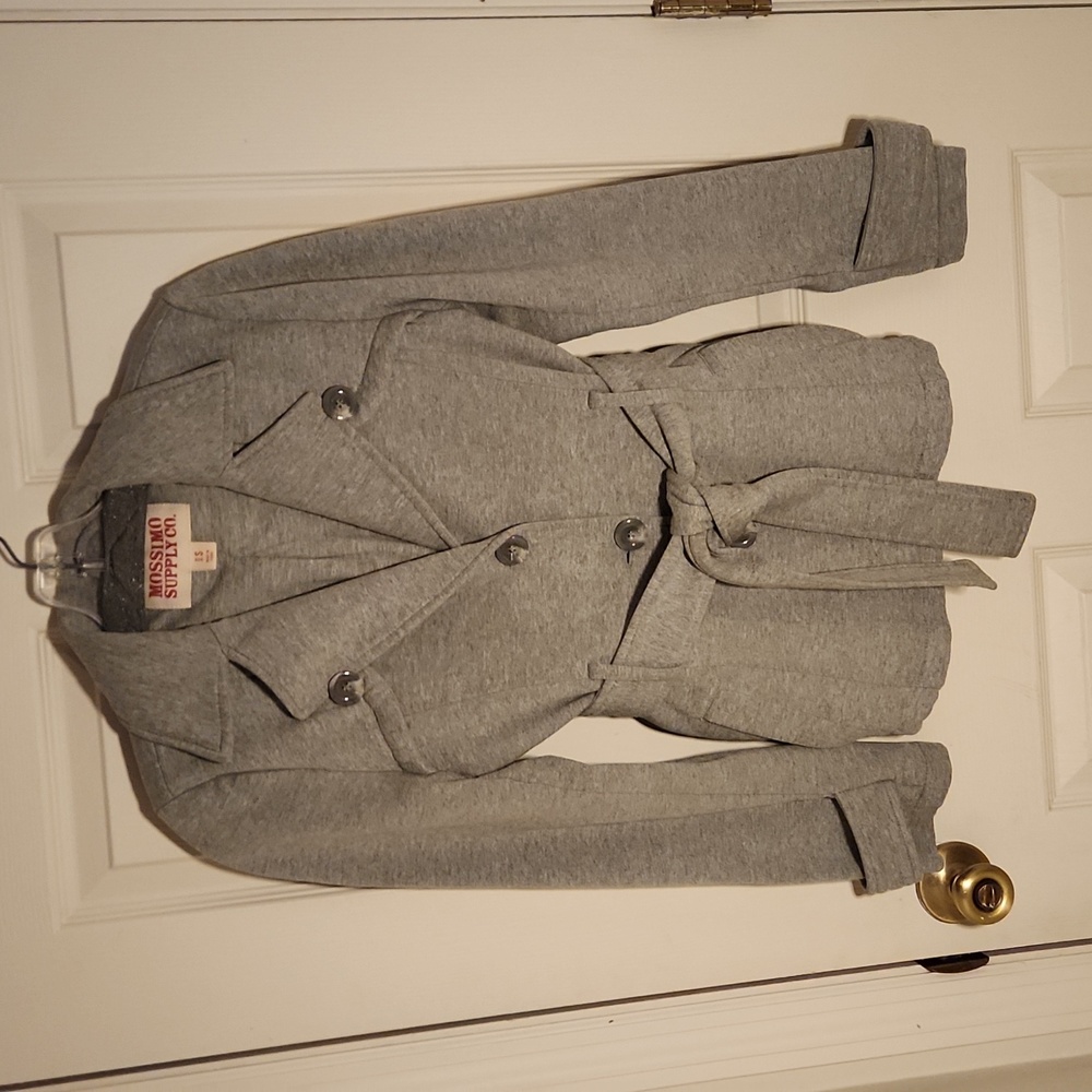 MOSSIMO SUPPLY COMPANY BLAZER STYLE COAT WITH BELT & POCKETS